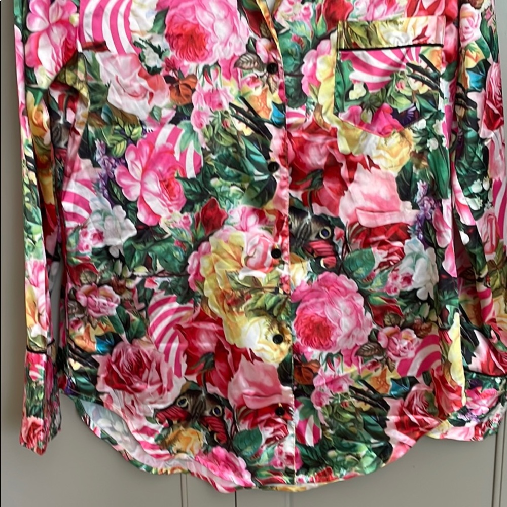 2-Piece Victoria's Secret Satin Floral Pajamas By Mary Katrantzou - Picture 2 of 8